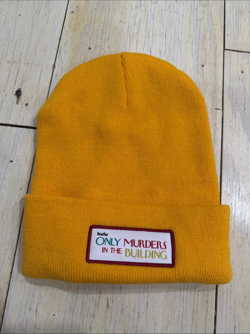 Unisex 'Only Murders in the Building' Yellow Beanie Hat